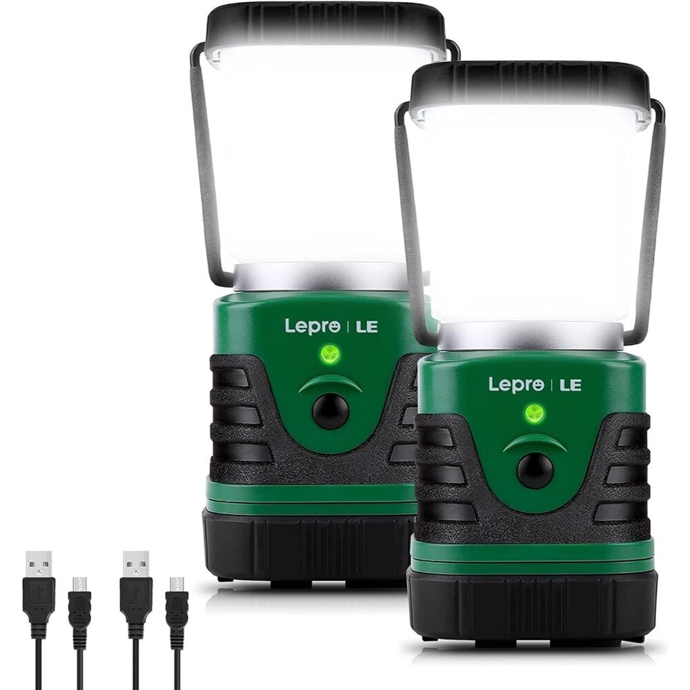 1000LM LED Camping Lantern Rechargeable, 4400mAh Power Bank, Camping Essential w